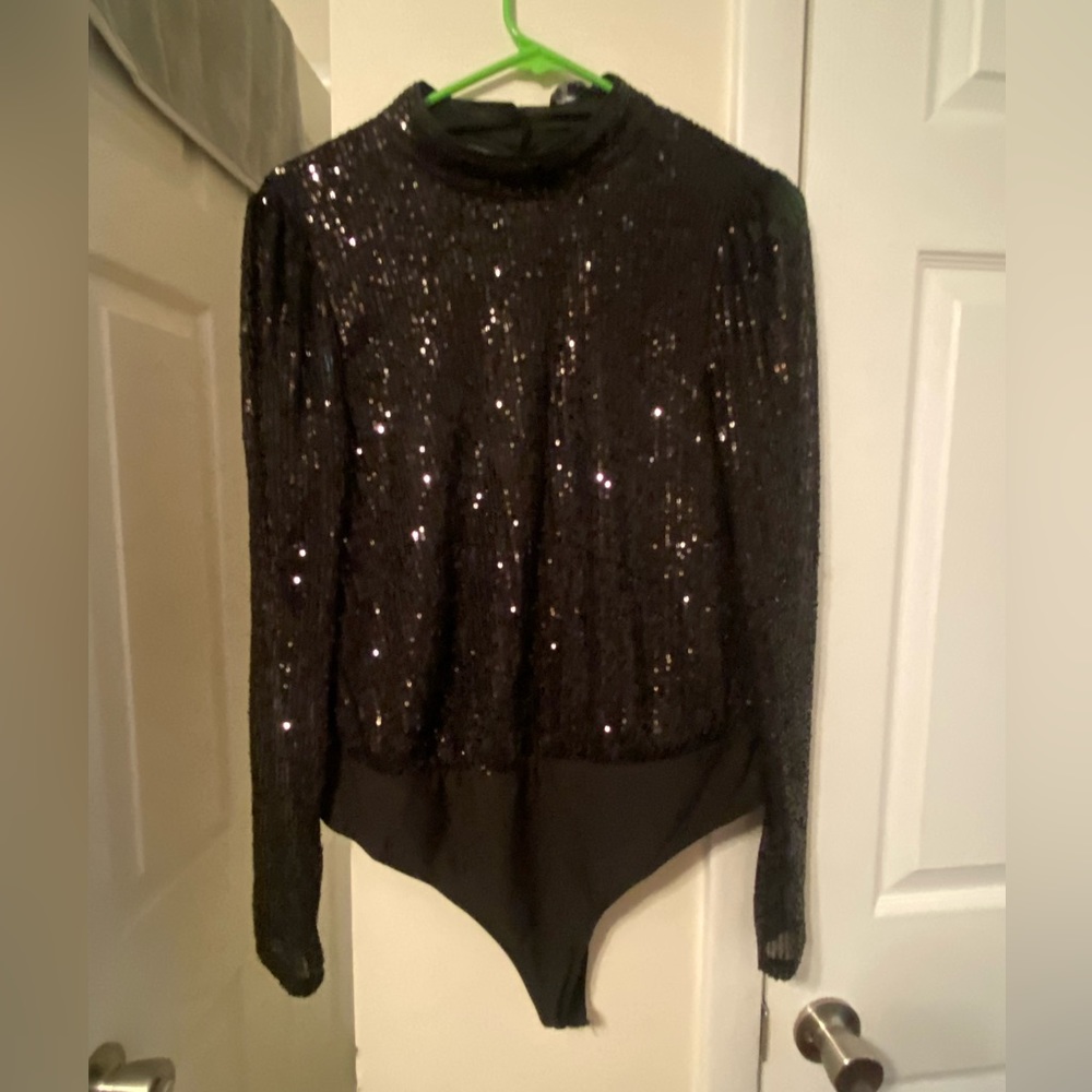 🖤 FN Sequin Bodysuit (NWT)